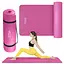 Коврик (мат) спортивный 4FIZJO NBR 180 x 60 x 1.5 см для йоги и фитнеса Pink (P-5905973405669) - миниатюра 2