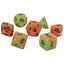 Набір кубиків Double Color Glow in the dark 7 Dice Set - Green-Orange , 7 шт. (g7dglowdc01) - мініатюра 1