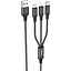 Кабель Combo Hoco Lightning / Type-C / Micro USB 3 in 1 Super charging cable X76 1 м 2A - мініатюра 1