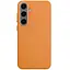 Шкіряний чохол Leather Case (AAA) для Samsung Galaxy S25 Orange - мініатюра 1