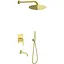 Душова система Kohlman Experience 30 gold + BOX прихованого монтажу KPL-QW211EGDR30, Золотий - мініатюра 1