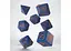 Набор кубиков Wizard Dark-blue & orange Dice Set , 7 шт. (SWIZ90) - миниатюра 2