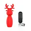 Вибратор для клитора Erospace Sweet Play Mini Reindeer Vibrator A10 8.8 см красный - миниатюра 4