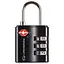 Замок Lifeventure TSA Combi Lock Чорний - мініатюра 1