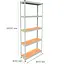 Металевий стелаж Emby Light Series (розмір 2400х900x300мм) 5 полиць ДСП до 100кг Білий - мініатюра 2