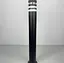 Стильний вуличний ліхтар в чорному корпусі | Line F | Арт. 8021 80CM BK (стовп) - мініатюра 9