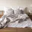 Комплект постельного белья 100% белый хлопок с серым British mist - двуспальный - миниатюра 1