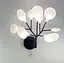 Флористичний настінний світильник у чорному корпусі Арт. W 686/9 BK Line F - мініатюра 2