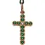 Золотой крестик ЮЗ "Багет" с фианитами. A3260/OD - миниатюра 1