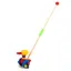 Деревянная игрушка каталка звери, 13 см - миниатюра 1