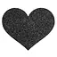 Наклейки на соски Bijoux Indiscrets Flash Glitter Pasties Heart 2 шт. чорний - мініатюра 3