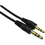 Кабель AUX Audio DC3.5 папа-папа 5.0 м Gold Stereo Jack круглый Black cable Пакет - миниатюра 1