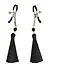 Зажим для сосков Art of Sex - Nipple clamps Black Tassels - миниатюра 1