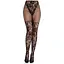 Колготки Leg Avenue Dahlia Lace Tights With Net Thigh Detail One Size - миниатюра 1