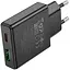 Ультратонкое двухпортовое зарядное устройство Hoco N38 Delgado Type-C 20 Вт и USB-A 18 Вт PD20W/PPS/QC3.0/FCP/AFC Black - миниатюра 7