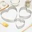 Набір металевих форм кілець для десертів, тістечок, випічки тортів у формі сердець 20х19 см (висота 8 см), Господар Сріблястий 87047 - мініатюра 10