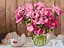 Картина по номерам на подрамнике Brushme Розовые петунии на столе - миниатюра 1