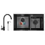 Набор кухонная мойка со смесителем и дозатором Mixxus SET-7843D-220x1.0-PVD MX0585, Черный матовый - миниатюра 1