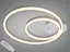 Стельова LED люстра біла 58W два кільця димер ПДУ - мініатюра 1