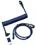 Кабель Keychron USB-A/USB-C USB-C заряджання/синхронізації Keychron, 1.08м, Type-C, Premium Coiled Aviator, синій (CAB8_KEYCHRON) - мініатюра 1