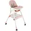 Стульчик для кормления Toti, стальная конструкция, PU ткань, 4 колеса, съемный столик, FR-30608 - миниатюра 1