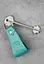Жіночий шкіряний брелок бірюзовий - мініатюра 4