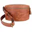 Шкіряна поясна сумка світло-коричнева вінтажна - мініатюра 1