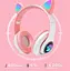 Бездротові Bluetooth навушники котячі вушка CAT STN-28 з мікрофоном та LED RGB підсвічуванням сині - мініатюра 6