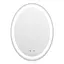 Дзеркало овальне 60*80см, в алюмінієвій рамі, з підсвічуванням, диммером, підігрівом дзеркала, брошований нікель Volle 16-40-600S, Никель - мініатюра 1