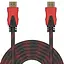 Кабель Ritar HDMI-HDMI 2.0 м v1.4 2 фільтри обплетення круглий RED/Black - мініатюра 2