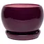 Керамічний горщик Nana Keramiks Шар 2.5 л глянець баклажан (shar-2-5-bak) - мініатюра 1
