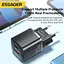 Зарядний пристрій Essager Camber 20W GaN Travel Phone Charger USB A + Type C EU Black (ECTAC-HMB01-P) - мініатюра 5