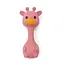 Силіконовий гризунець-брязкальце Cheeks «Жираф» 2 в 1 темно рожевий — перший м’який друг вашого малюка - мініатюра 1