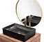 Умивальник Rea Inga накладний black marble mat REA-U8006, Чорний матовий - мініатюра 3