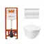 Набор: Qtap Jay Ultra Quiet унитаз подвесной QT07335177W + Nest комплект инсталляции 4в1 (линейная клавиша Chrome) QT0133M425 + M08381CRM - миниатюра 1