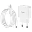 Блок питания сетевой Hoco C106A Leisure + Type-C single port charger 1USB 10.5W белый - миниатюра 6