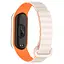 Ремешок Dual-color Magnetic для Xiaomi Mi Band 7/6/5/4/3 White/Orange - миниатюра 2