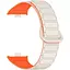 Ремешок DK для Xiaomi Mi Band 8 Pro Silicone Shaped Magnetic Band (018838) (ivory / orange) - миниатюра 1