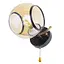 Бра Brille LK-700W/1 E27 BK+FG с выключателем на цепочке черное с золотым - миниатюра 1