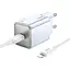 Сетевое зарядное устройство Hoco N47 GaN PD30W Type-C + кабель Type-C Lightning голубой - миниатюра 1
