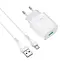 СЗУ Hoco C72Q Glorious QC3.0 18W (1USB-A) + кабель USB to MicroUSB - миниатюра 1