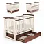 Кроватка Бук Мечта DS-302 с ящиком и маятниковым механизмом ванильно-ореховый - миниатюра 3
