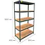 Металевий стелаж Emby Light Series (розмір 1800х900x450мм) 5 полиць ДСП до 100кг Чорний - мініатюра 2