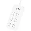 Подовжувач Xiaomi Mi Power Strip (6 розеток + 3 USB-port) фільтр універсальний білий - мініатюра 1