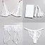 Елегантний комплект панчох із стильним поясом XS/S Білий K0224-2 - мініатюра 4