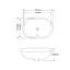 Умивальник врізний під стільницю Mixxus Premium Ellipse-1701 570x385x205 мм з переливом MP6566, Білий - мініатюра 8