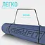 Коврик для йоги и фитнеса EasyFit TPE+TC 6 мм двухслойный синий-голубой - миниатюра 6