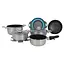 Набор кухонной посуды алюминиевый 9 шт. Gimex Cookware Set induction 9 предметов Silver (6977226) - миниатюра 1