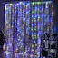Гірлянда-штора 3 x 2.8 м 300 LED мультиколір USB з пультом - мініатюра 1