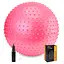 Мяч для фитнеса (фитбол) Cornix 55 см массажный Anti-Burst Pink XR-0469 - миниатюра 1
